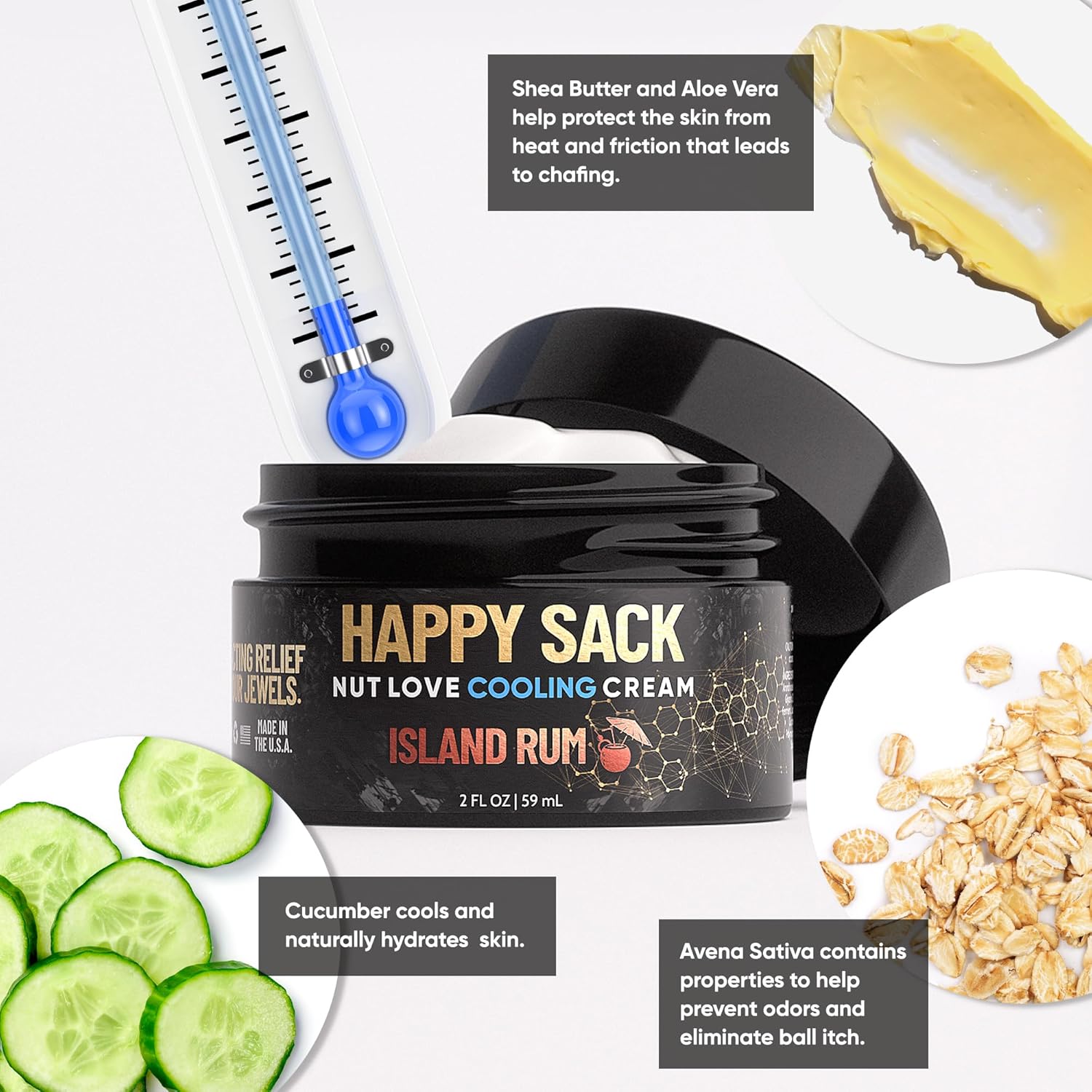 Derm Dude Happy Sack Nut Love – Crema refrescante antirozaduras, desodorante refrescante de bolas para hombres, desodorante de bolas para hombres,