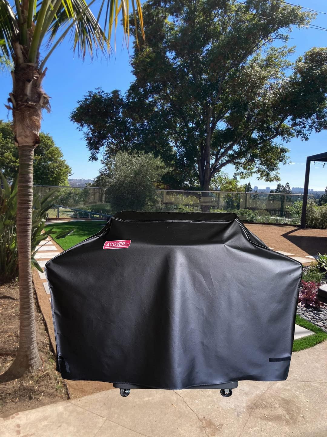 Cubierta de parrilla de 66 pulgadas, resistente al agua y al gas para parrilla Weber Char-Broil Coleman a gas, 72, Negro