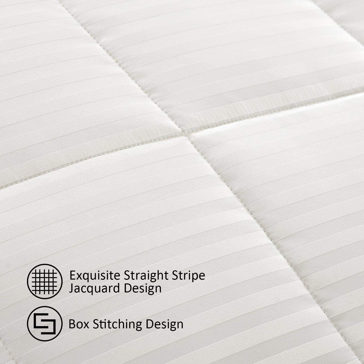 downluxe – Manta ligera de relleno alternativo y de tamaño Queen, con borde satinado, color marfil, 90 x 90 pulgadas