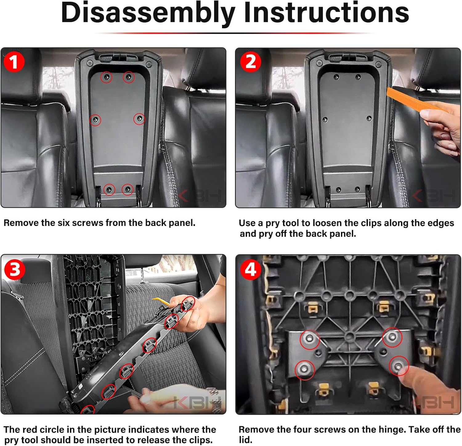 KBH Funda de repuesto para reposabrazos de consola central de automóvil para Nissan Maxima 2009-2014, Altima 2013-2018, tapicería de piel de vinilo