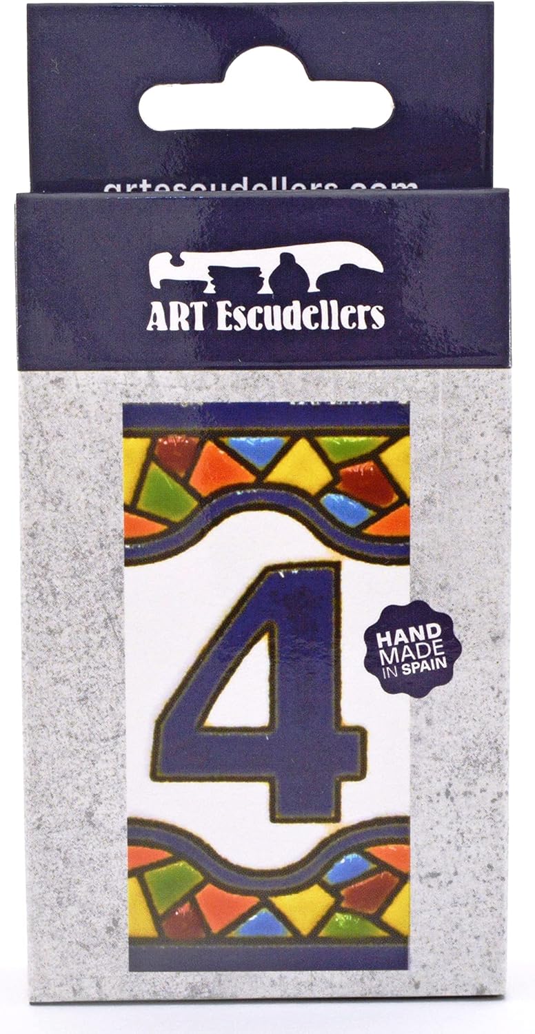 Números de casa 3 pulgadas. Azulejos de números de casa pintados a mano para letreros, direcciones y nombres. Números de dirección para casas.