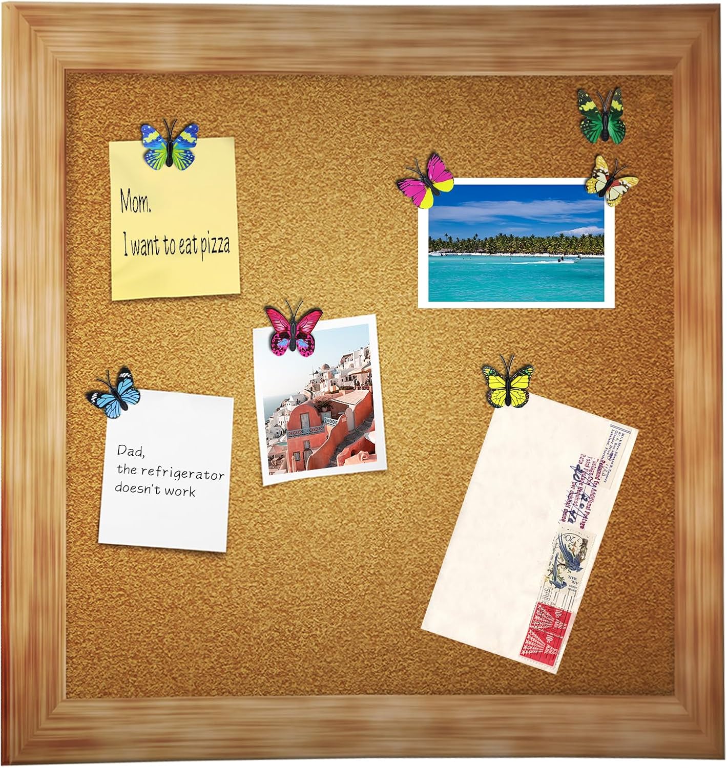 Sohalejr 30 piezas de alfileres decorativos con diseño de mariposas, tachuelas planas para tablón de anuncios, fotos, mapas de pared y otras