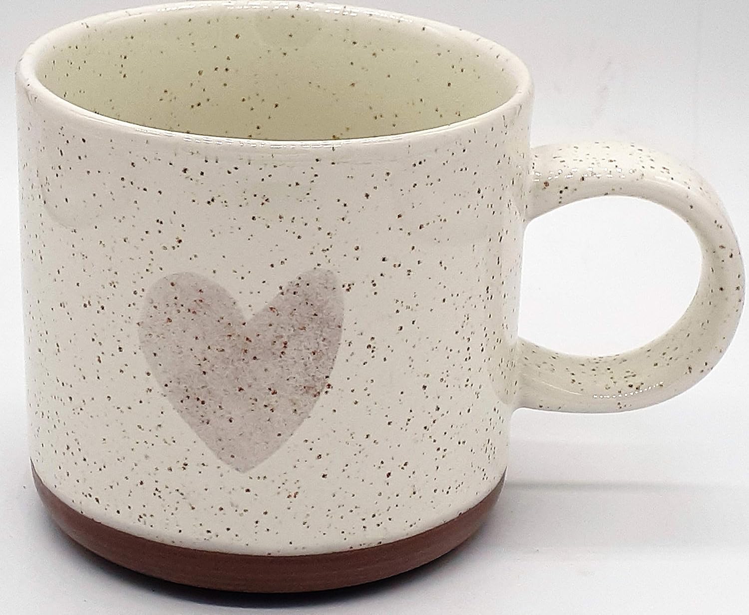 2017 Holiday Collection Taza de cerámica de 12 oz – Corazón de oro rosa moteado