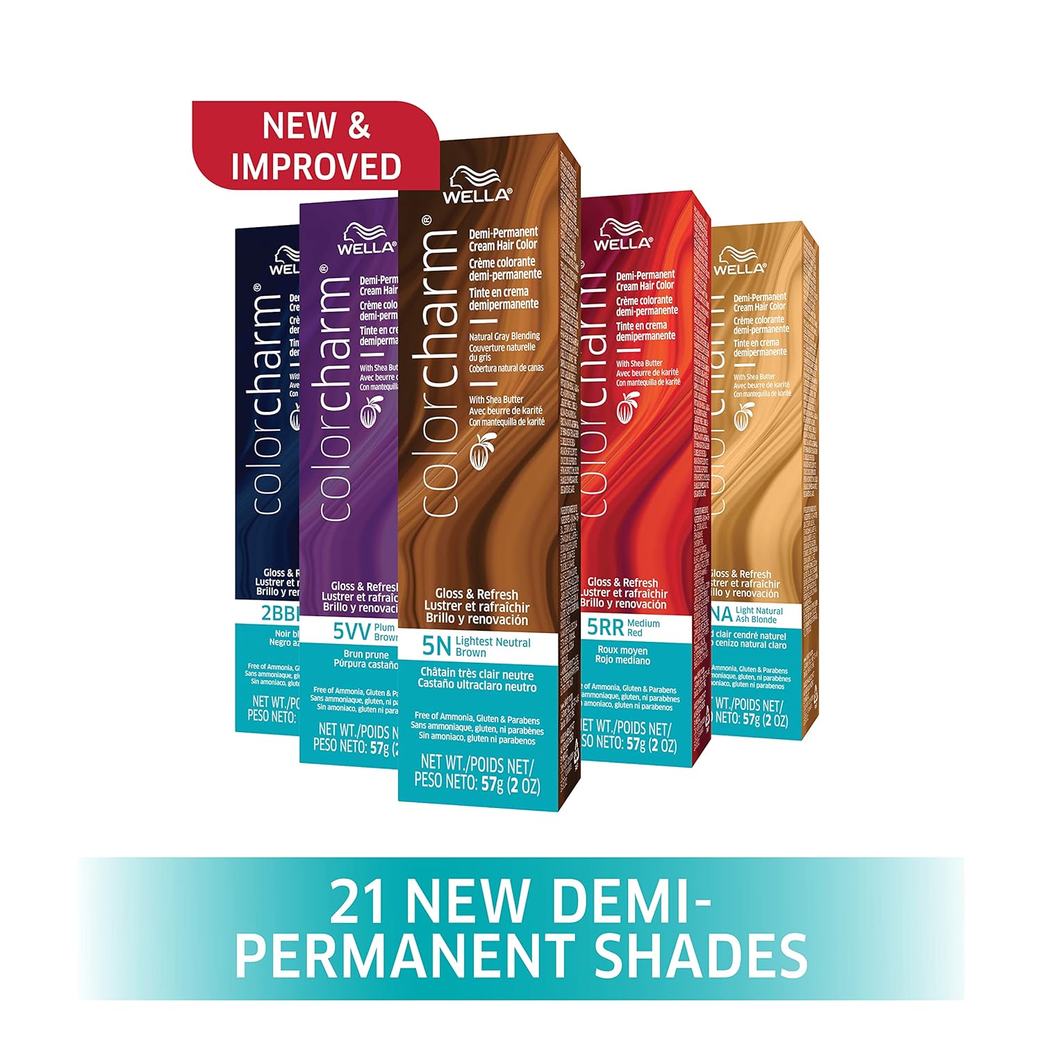 WELLA colorcharm – Tinte permanente para el cabello, tinte para el cabello para cobertura de canas, añade brillo, 2 onzas