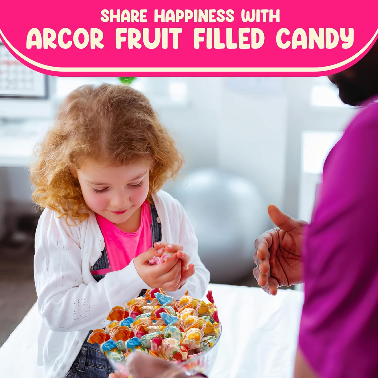 Arcor – Caramelos rellenos de frutas  Caramelos duros a granel  2 libras aproximadamente 130  Paquete variado de dulces con dulces rellenos de