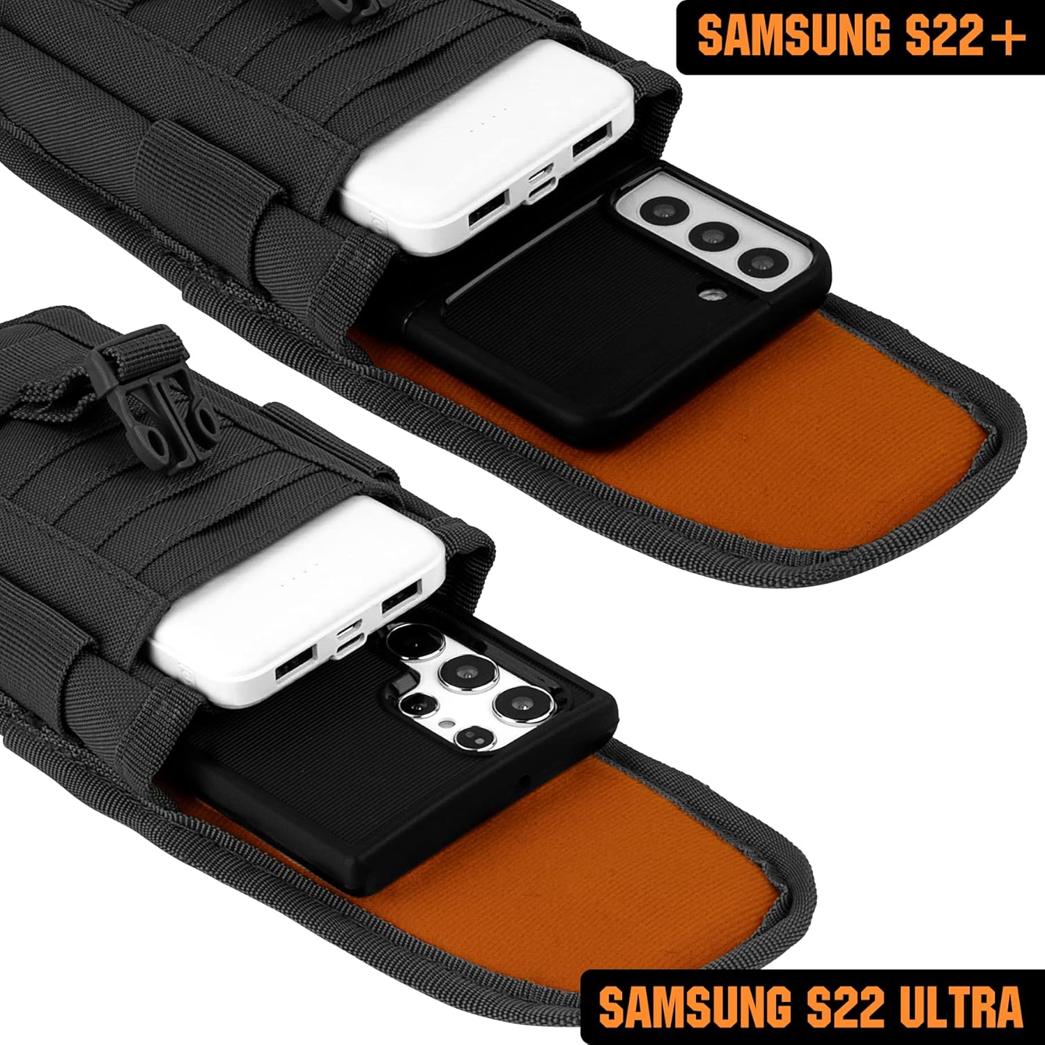 IronSeals Funda táctica para teléfono, funda táctica para teléfono inteligente, paquete EDC Molle, soporte para cinturón con parche de bandera