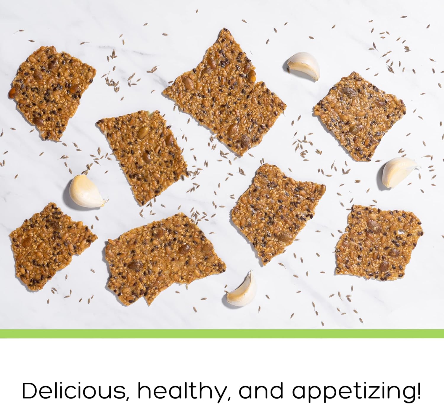 Top Seedz Galletas de semillas de comino orgánicas certificadas sin gluten, paquete de 2, 5 onzas, galletas veganas saludables con proteína a base