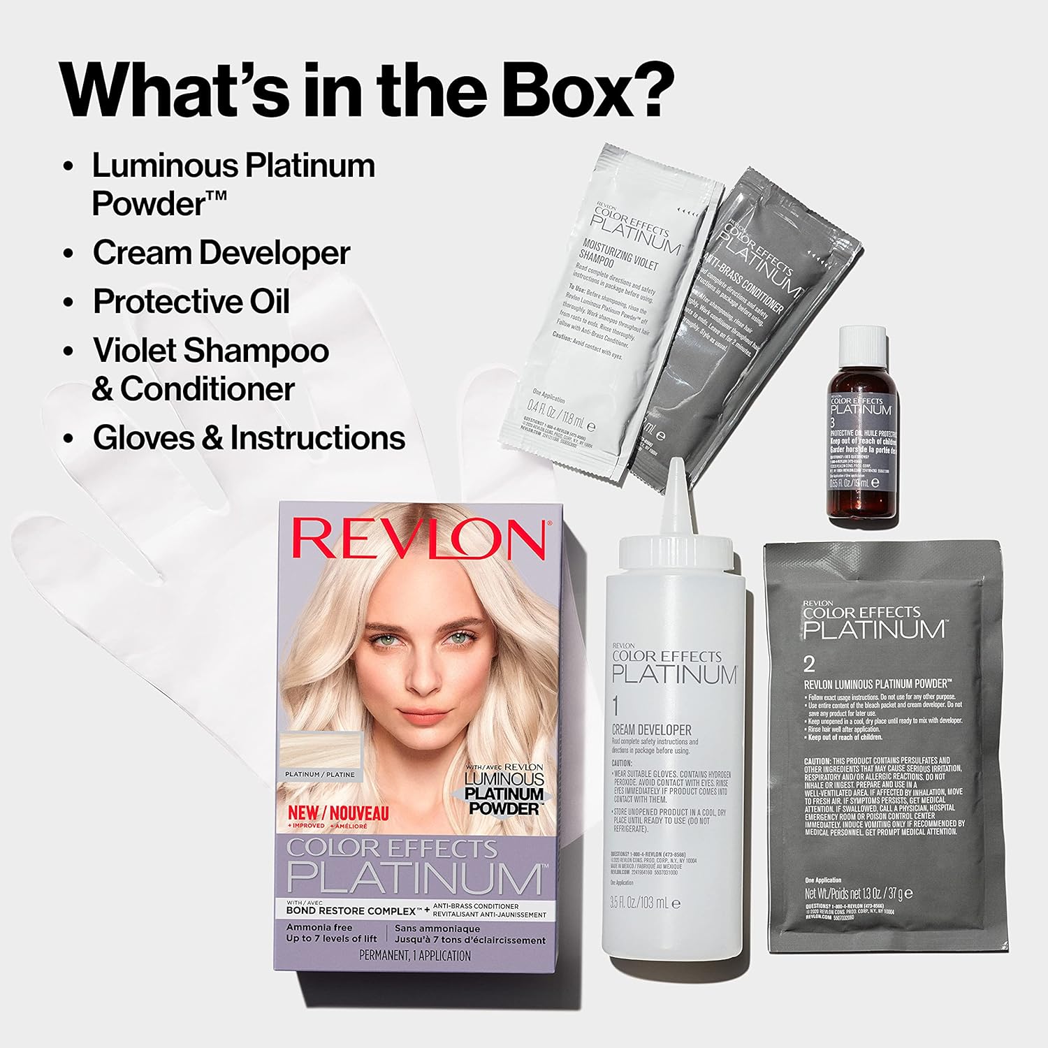 Revlon Color Effects – Kit de resaltado permanente, sin amoníaco ni parabenos, 60 platino, 8 onzas (paquete de 1)