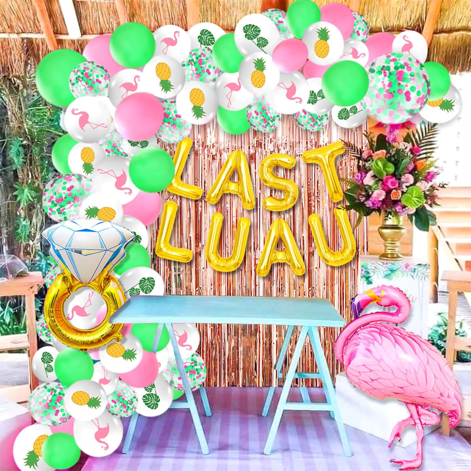 JeVenis 13 globos tropicales de despedida de soltera de Luau, decoraciones de despedida de soltera hawaiana, decoración de despedida de soltera