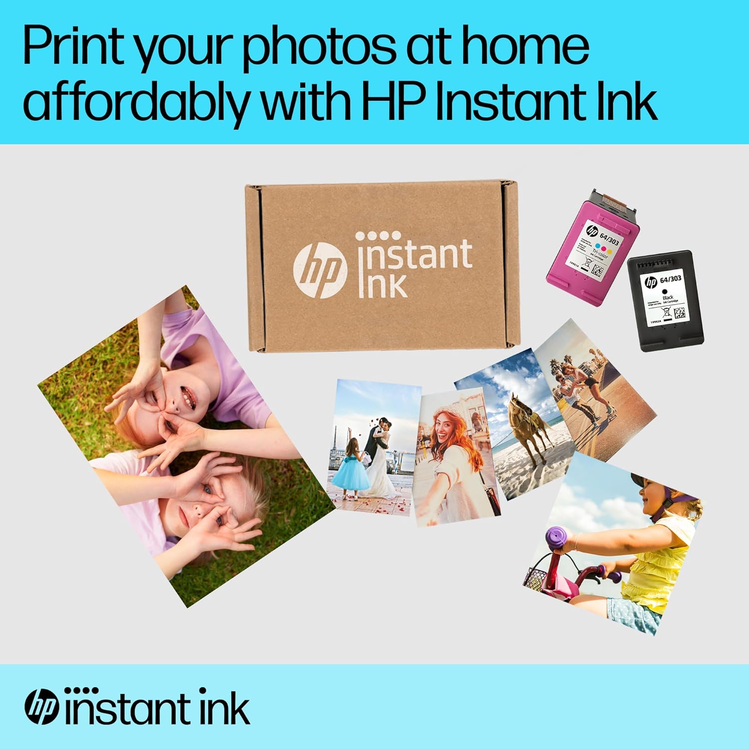 HP Calcomanías fotográficas de 4 x 6 pulgadas, 25 hojas autoadhesivas, fácilmente reposicionables, adhesivos fotográficos mate. Imprimir, despegar y