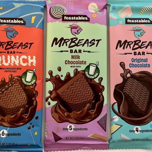 Feastables Mr. Beast – Paquete variado de barras de chocolate con leche, chocolate con leche, barras de bestia de chocolate original, paquete de 3 Feastables Mr. Beast – Paquete variado de barras de chocolate con leche, chocolate con leche, barras de bestia de chocolate original, paquete de 3