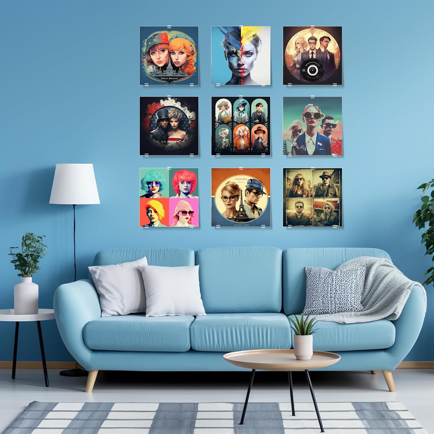 Expositor de discos de vinilo, soporte para discos de vinilo, soporte de pared, soporte de acrílico para discos de vinilo para montaje en pared y