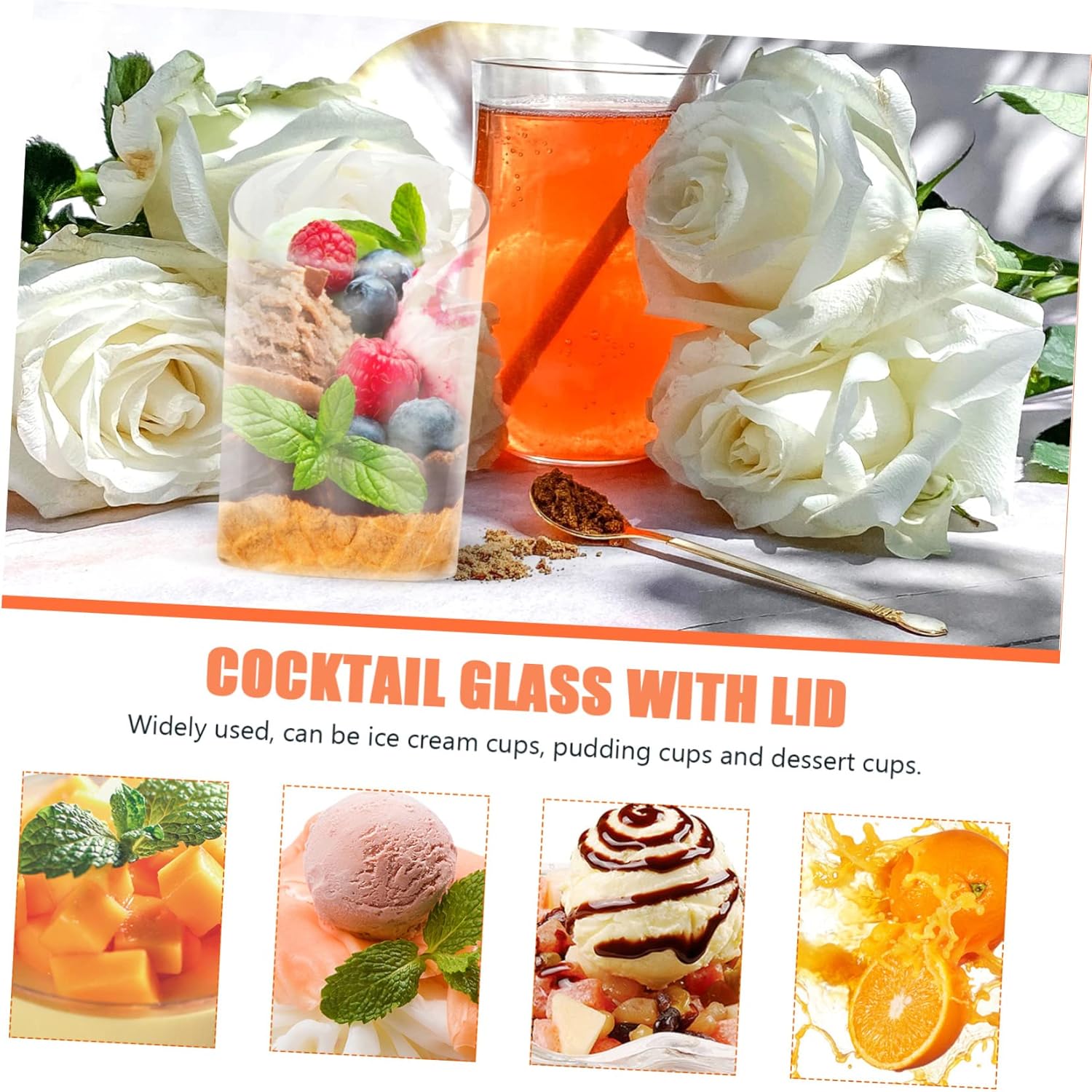 Zerodeko 60 tazas de pudín transparente vaso de plástico para aperitivos, tazas de degustación, tazones de aperitivo, vasos transparentes, tazones