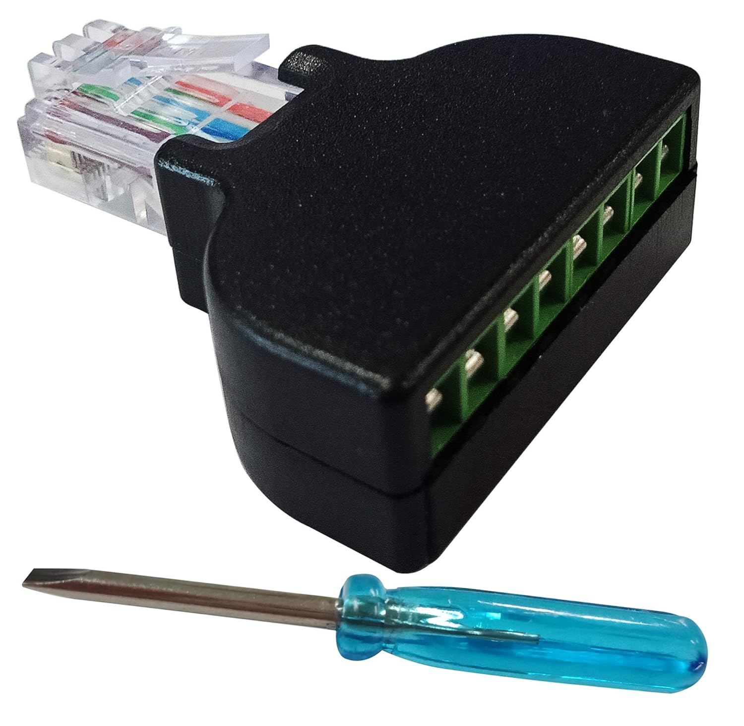 CGTime – Conector RJ45 macho a 8P 8C hembra tipo tornillo terminales Ethernet chapado en oro red Plug Cable AV CCTV UTP Cat5 Cat6 Cat7 conectores