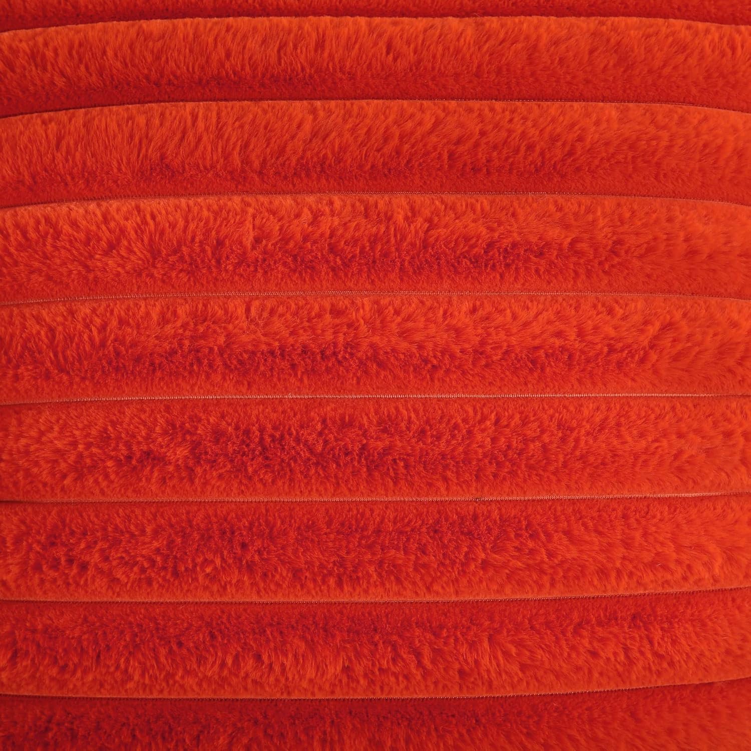 FUTEI – Juego de 2 fundas de almohada decorativas con rayas de color naranja quemado, 14 x 14 pulgadas, cuadradas y primaverales, piel sintética de