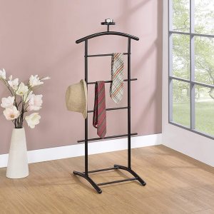 KB Designs – Soporte de valet independiente para traje y corbata, organizador de ropa, color negro KB Designs – Soporte de valet independiente para traje y corbata, organizador de ropa, color negro