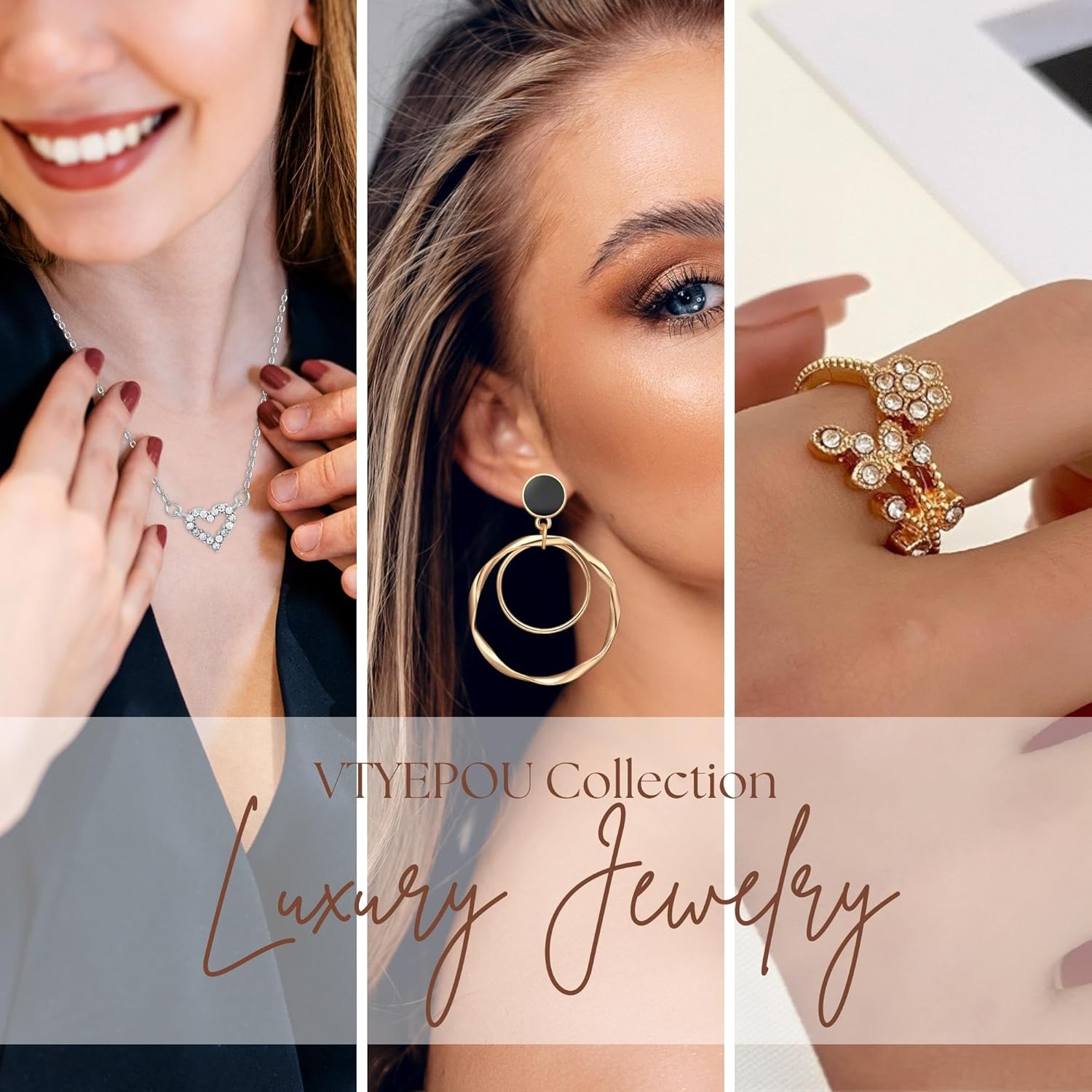 Calendario de Adviento para mujer, cuenta regresiva de Navidad, juego de joyas de moda de oro rosa 2024 para mujeres adultas y adolescentes, regalo