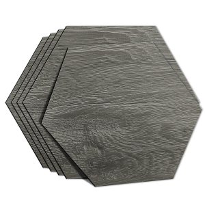 KASARO Azulejo decorativo autoadhesivo de PVC hexagonal de 15 hojas, para baño, dormitorio, cocina, sala de estar, suelo de piedra de mármol de 0.12 KASARO Azulejo decorativo autoadhesivo de PVC hexagonal de 15 hojas, para baño, dormitorio, cocina, sala de estar, suelo de piedra de mármol de 0.12