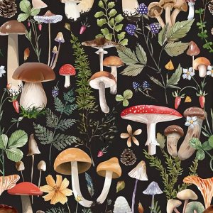 Papel tapiz autoadhesivo con diseño de hongos, estilo bohemio, para el hogar, diseño floral, extraíble, color rojo, para muebles de cocina sobre Papel tapiz autoadhesivo con diseño de hongos, estilo bohemio, para el hogar, diseño floral, extraíble, color rojo, para muebles de cocina sobre