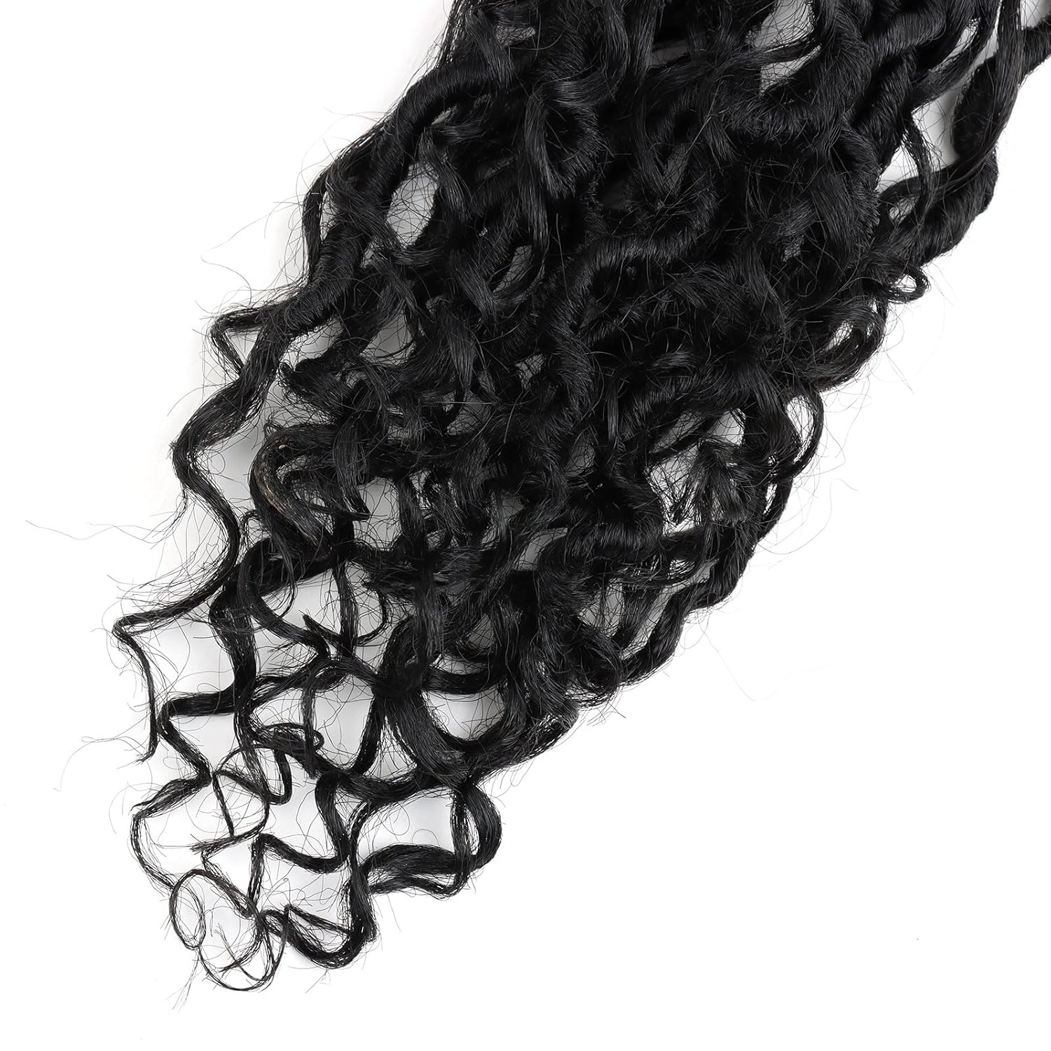 LMZIM Cabello de ganchillo Goddess Faux Locs de 12 pulgadas para mujeres negras, 8 paquetes de rastas suaves de ganchillo de cabello preanudado