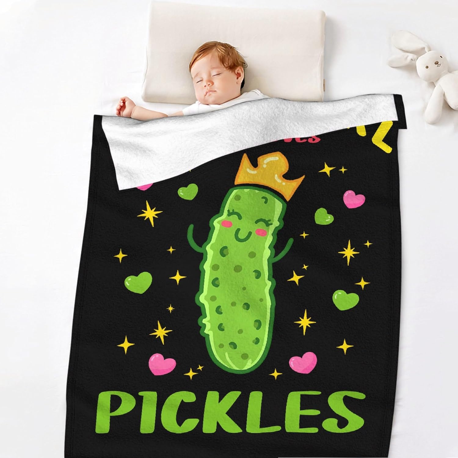 Just A Girl Who Loves Pickles – Manta para niños y niñas, regalo para los amantes de los pepinillos, franela suave y acogedora, ligera y cálida,