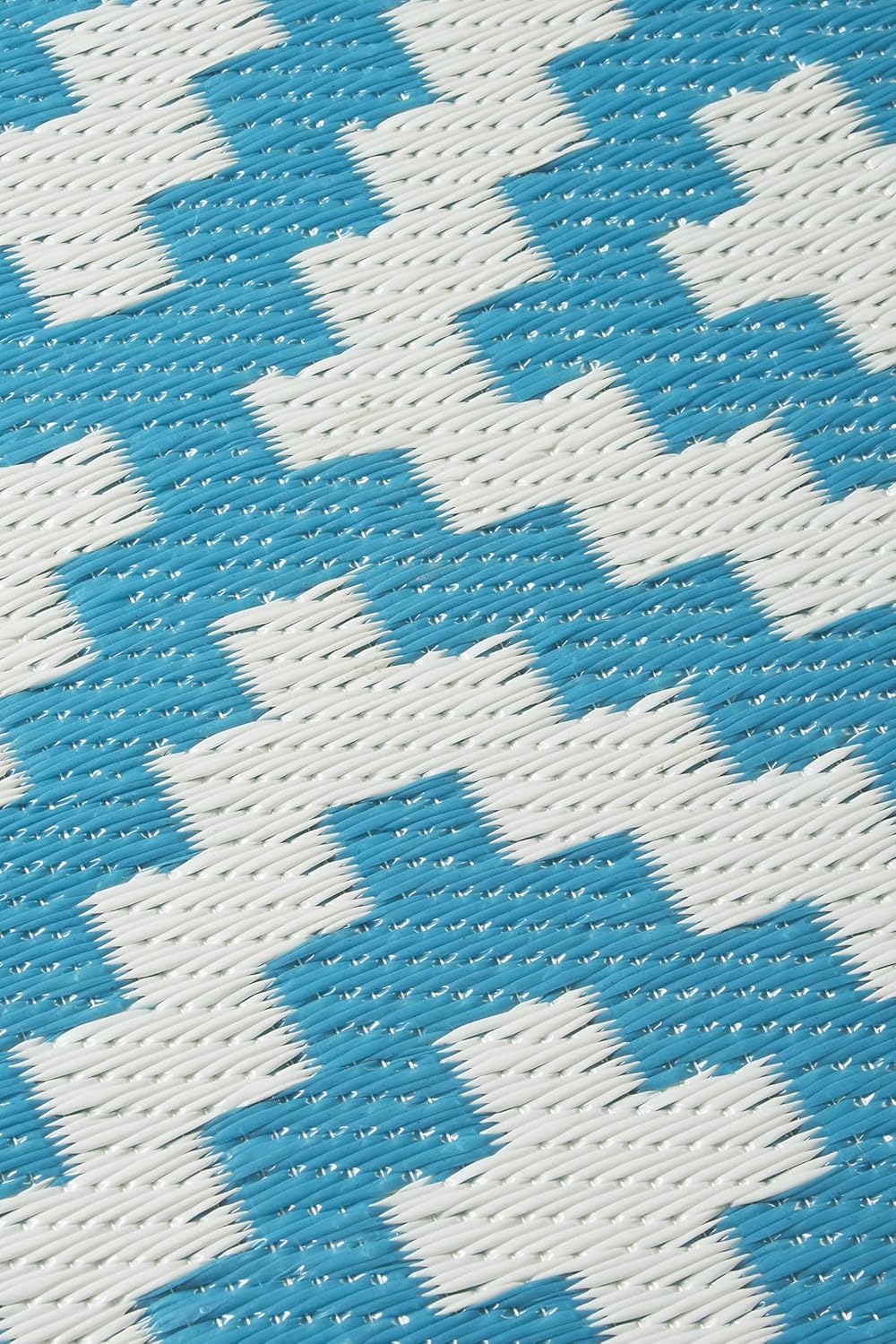 FH Home – Alfombra para exteriores, impermeable, resistente a la decoloración, reversible, plástico reciclado de alta calidad, acabado geométrico