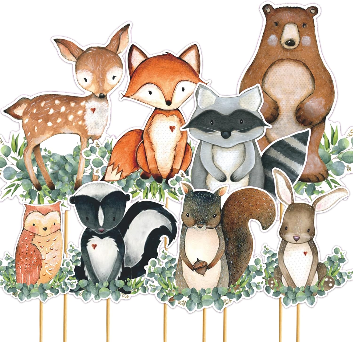 Centro de mesa Woodland para baby shower, centro de mesa de baby shower, Woodland Animal Baby Shower decoración de mesa de baby shower