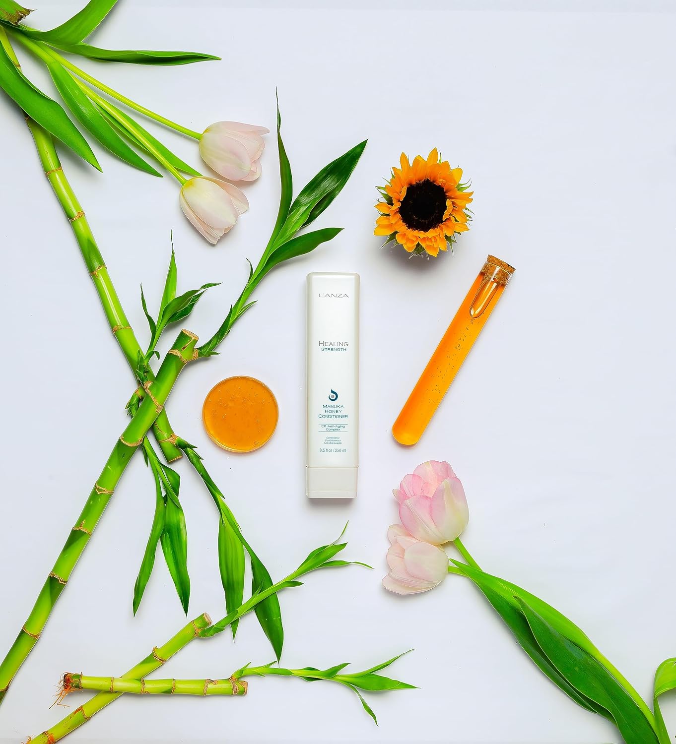 L’ANZA Acondicionador de miel de manuka Healing Strength, protege y restaura el cabello débil, frágil y envejecido, rico en proteína de queratina,