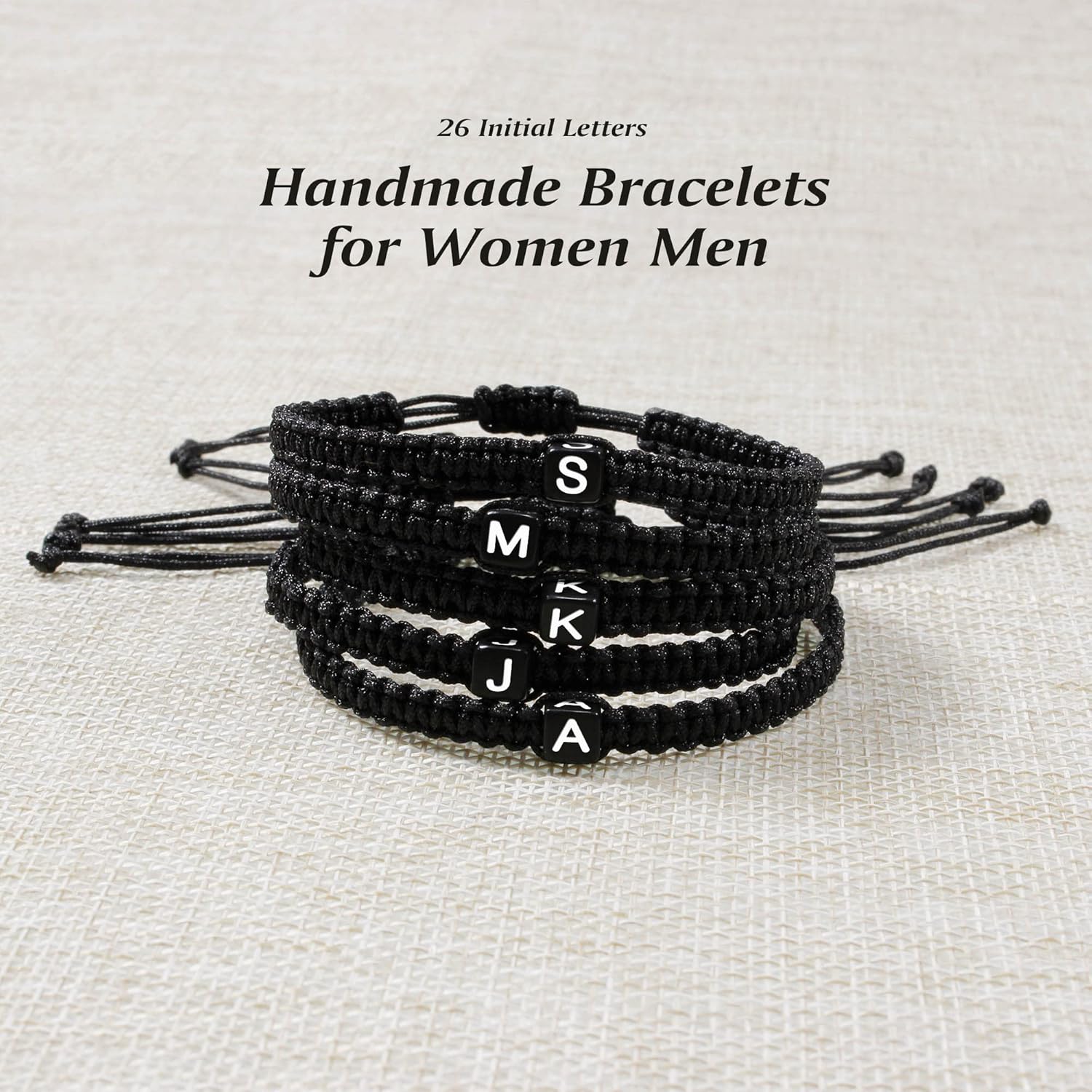Handmade Bracelets Letter T Charm Initial Bracelet for Women Girl Handmade Braided Bracelets for Teen Girls Graduation Birthday Gifts for Women