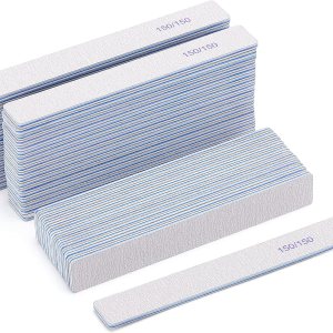 50 limas de uñas rectangulares de grano 150150 para uñas acrílicas y uñas naturales, limas reutilizables de doble cara, herramientas de manicura 50 limas de uñas rectangulares de grano 150150 para uñas acrílicas y uñas naturales, limas reutilizables de doble cara, herramientas de manicura