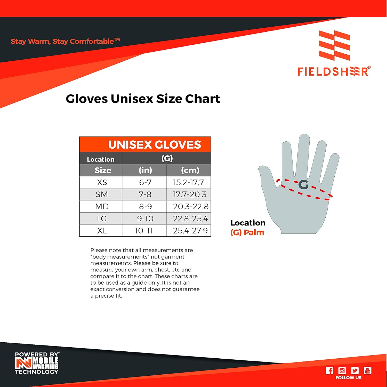 Fieldsheer Storm – Guante térmico con zona de calor superior, batería de 7.4 V