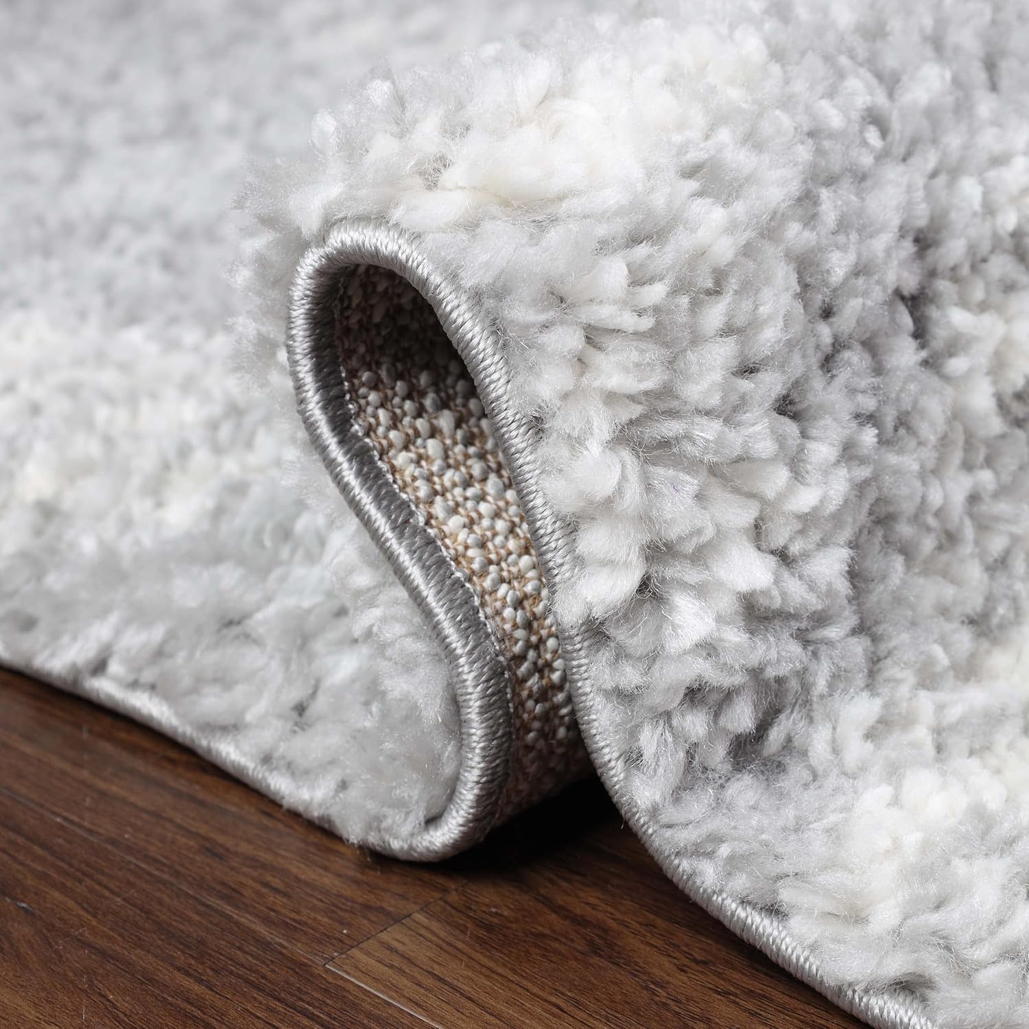 SUPERIOR Alfombra de pelo largo para interiores con borlas, perfecta para dormitorio, cocina, lavandería, entrada, oficina, sala de juegos, cubierta