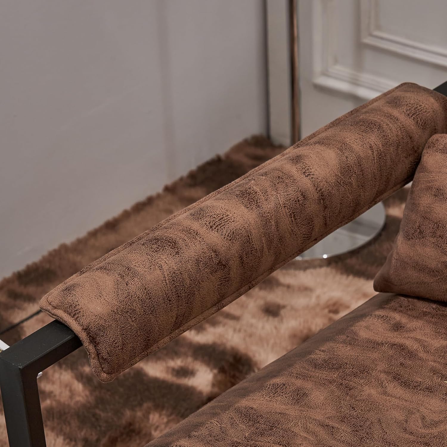 Accent Chairs for Living Room Modern Lounge Chair Single Iron Frame Chair Technology Fabric Indoor Leisure Chair Arm Chair Reading Chair for Bedroom