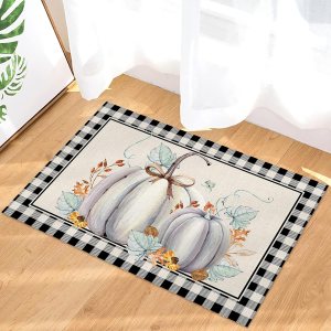 Pumpkins Indoor Beth Mat, Entrance Floor Mat Rubber Backing Anti-Slip Beth Mat Machine Washable Door Rugs for Bathroom Kitchen Decor Autumn Rustic Pumpkins Indoor Beth Mat, Entrance Floor Mat Rubber Backing Anti-Slip Beth Mat Machine Washable Door Rugs for Bathroom Kitchen Decor Autumn Rustic