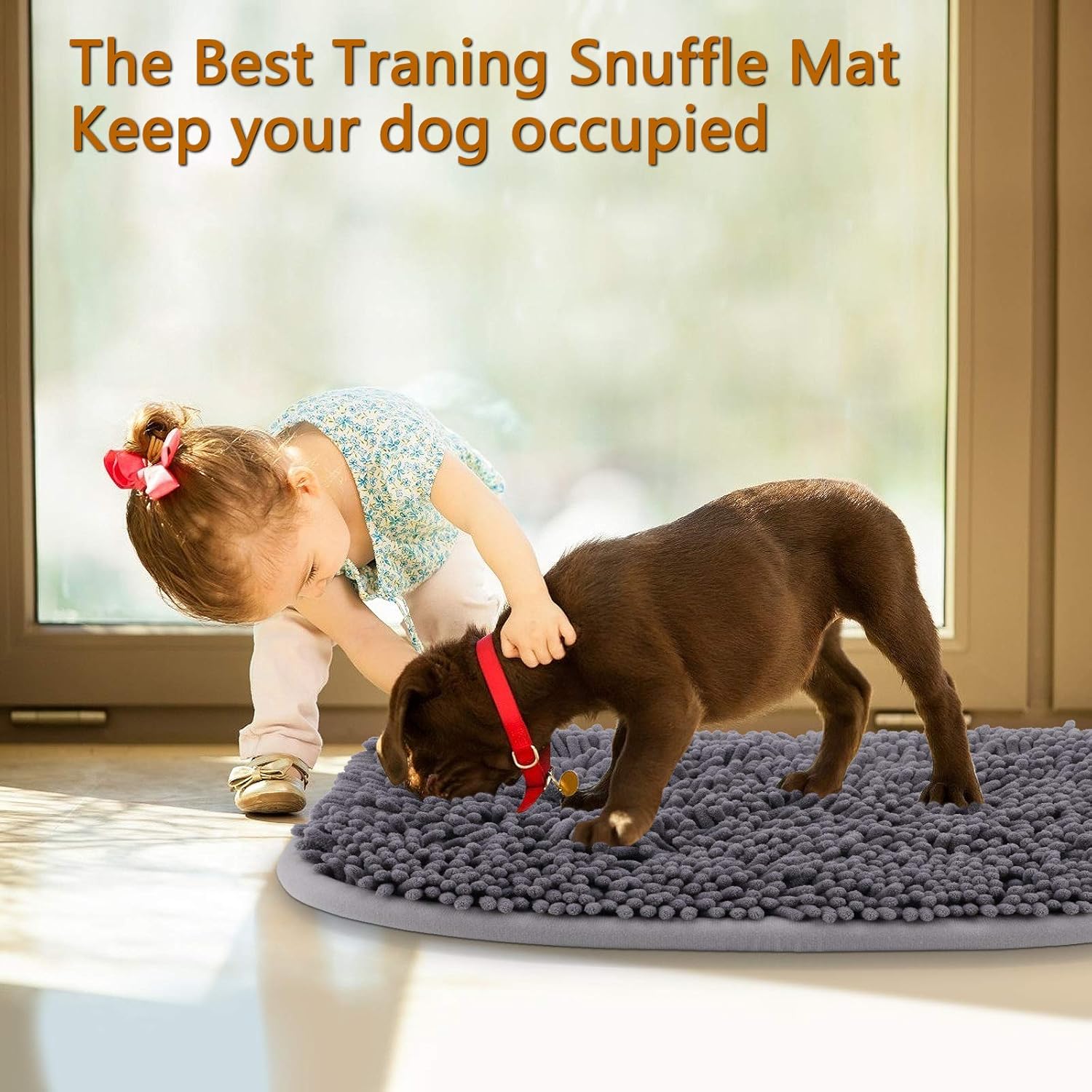 RUNDA Snuffle Mat – Alfombrilla para perros, 17 x 21 pulgadas, juego de alimentación interactivo para el aburrimiento, fomenta las habilidades