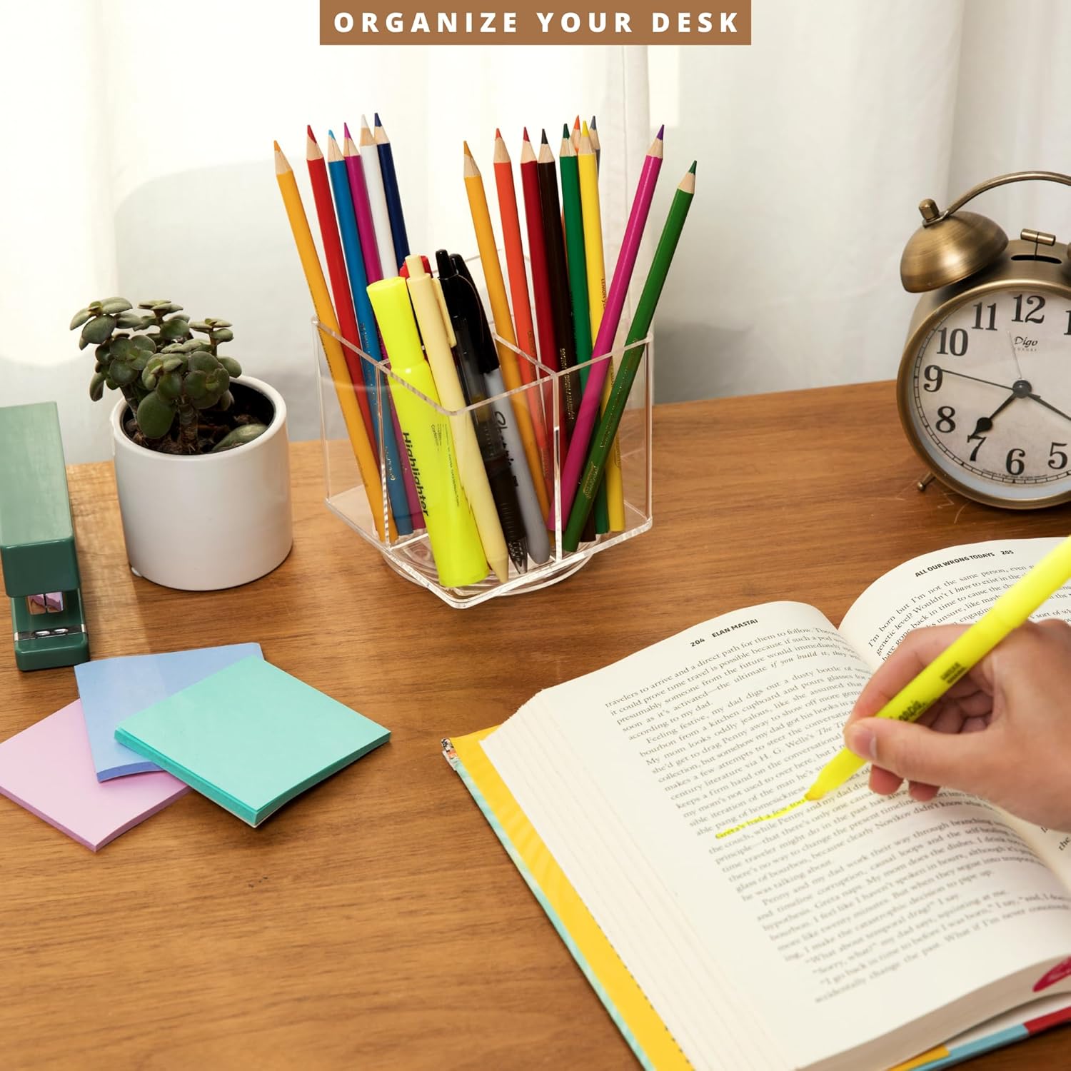 Organizador de brochas de maquillaje, organizador de maquillaje giratorio con 4 compartimentos, perfecto para herramientas de belleza, papelería,