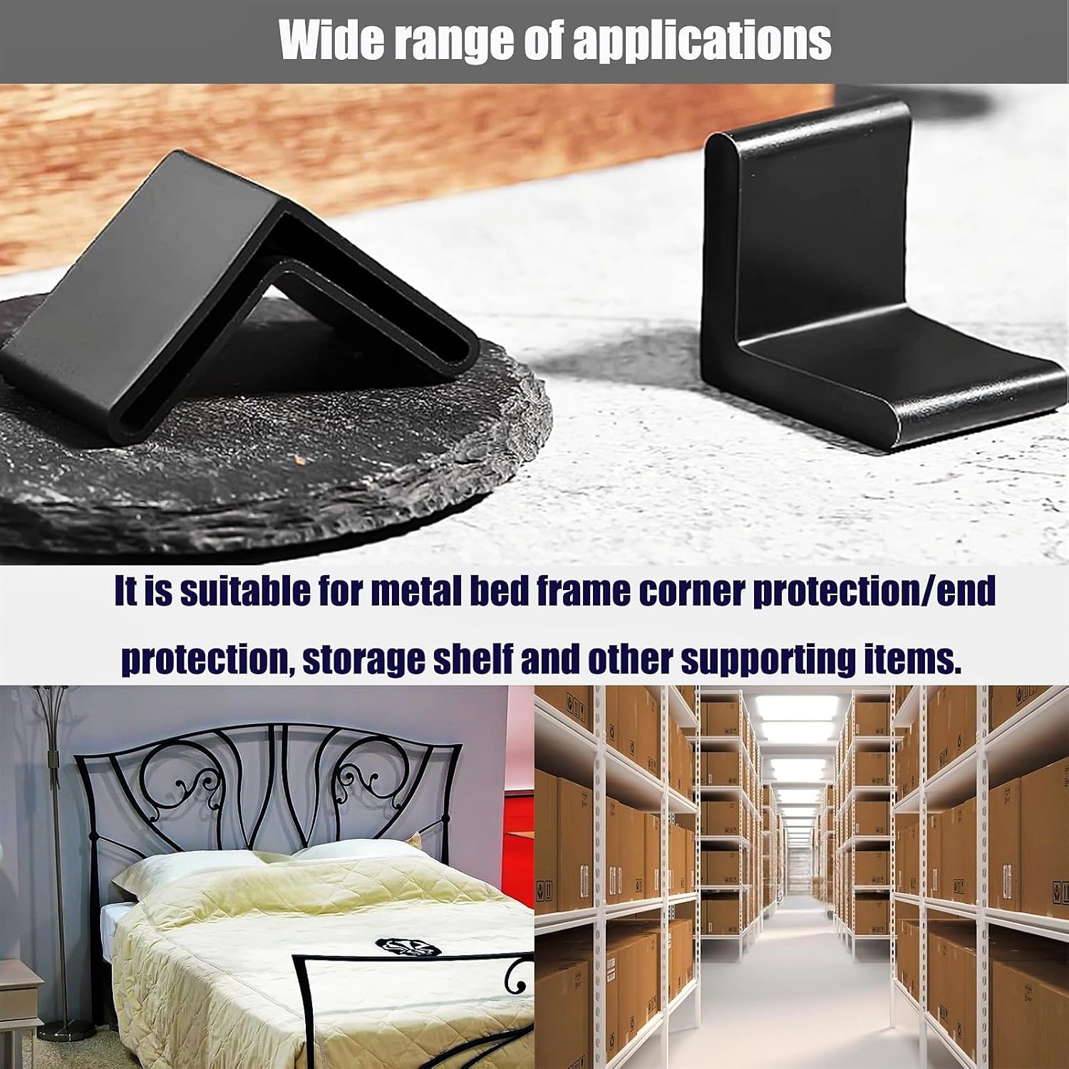 Protector de marco de cama Guards 1-12 “x 1-12” Borde esquina End CoversCaps Bed Frame Caps