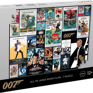 Top Puzzles James Bond – Juego de rompecabezas de 1000 piezas de las 25 películas 007, incluye No Time To Die y Goldfinger, regalo para mayores de Top Puzzles James Bond – Juego de rompecabezas de 1000 piezas de las 25 películas 007, incluye No Time To Die y Goldfinger, regalo para mayores de