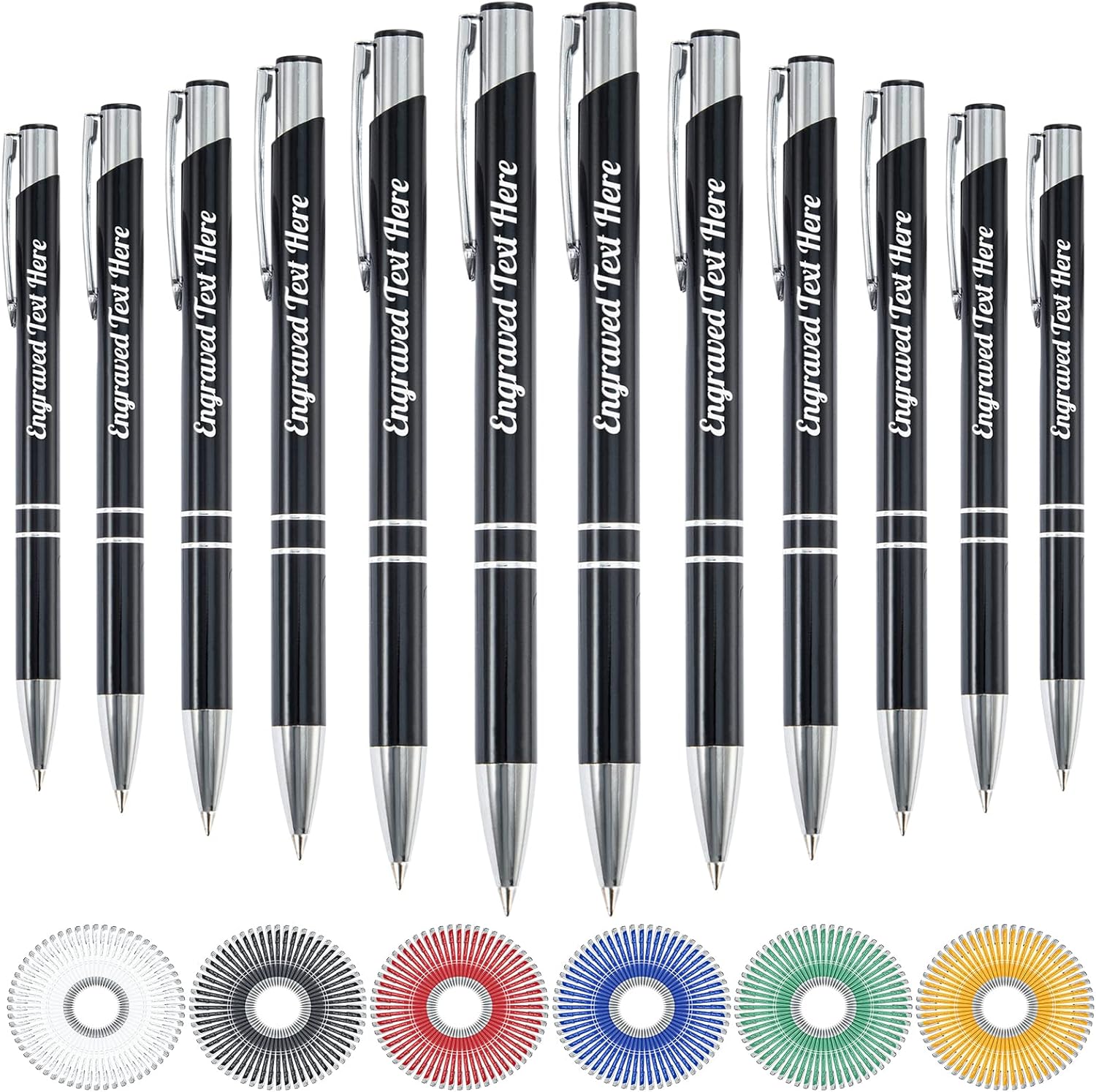 Bolígrafos personalizados a granel con grabado sin nombre, bolígrafo de impresión personalizada, bolígrafo de metal pastel, regalo personalizado
