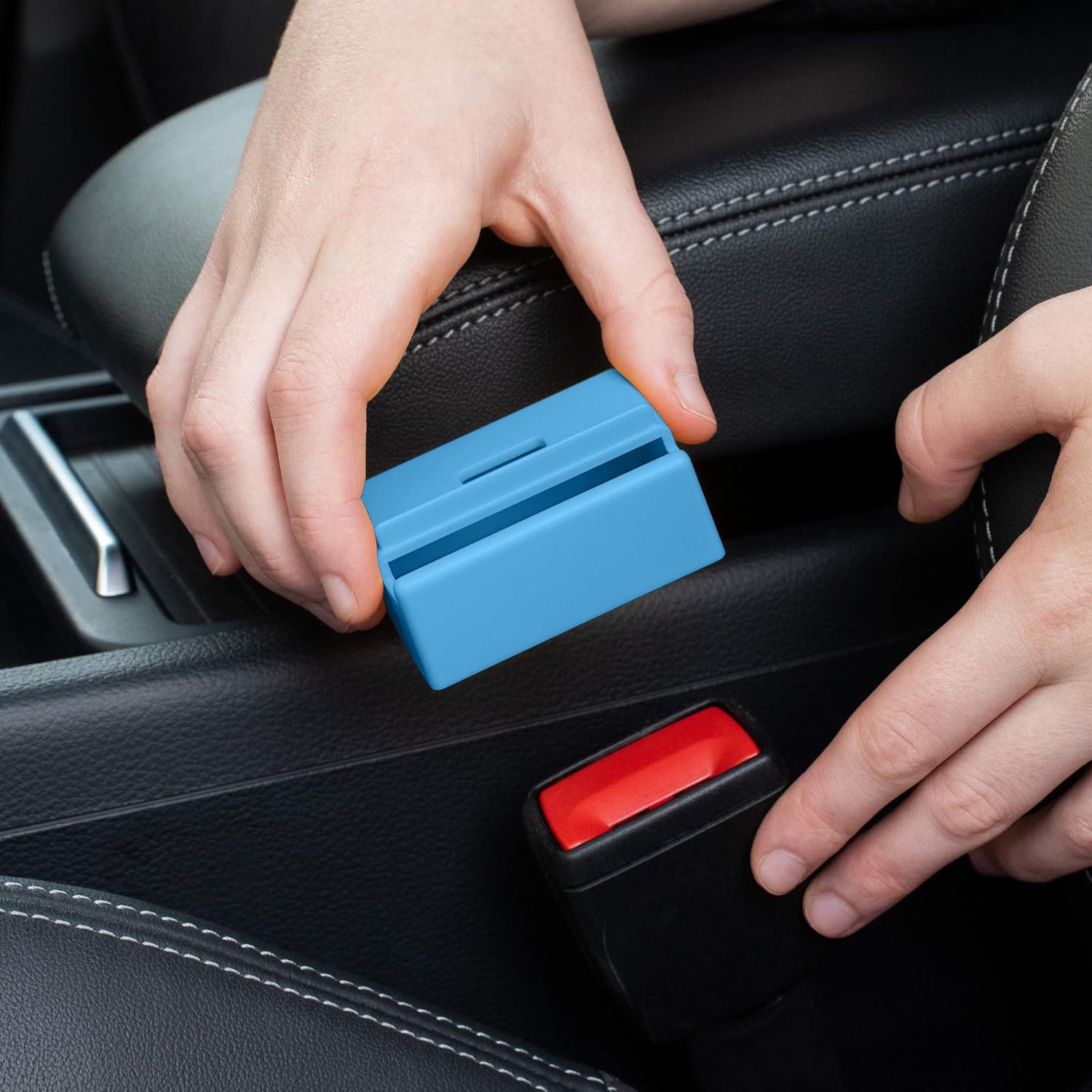 Funda protectora para cinturón de seguridad con hebilla de alta calidad con llave de liberación y cordón, ayuda a mantener a niños y adultos