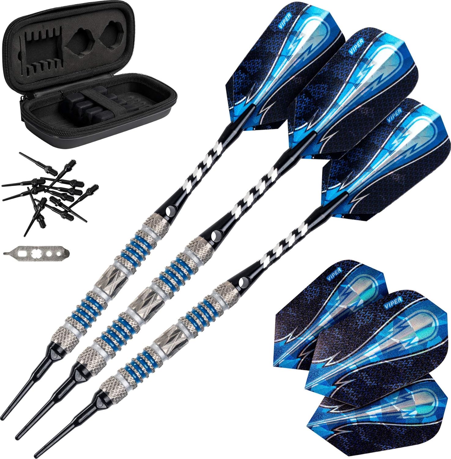 Viper Astro – Dardos de punta suave de tungsteno con estuche de almacenamientoviaje