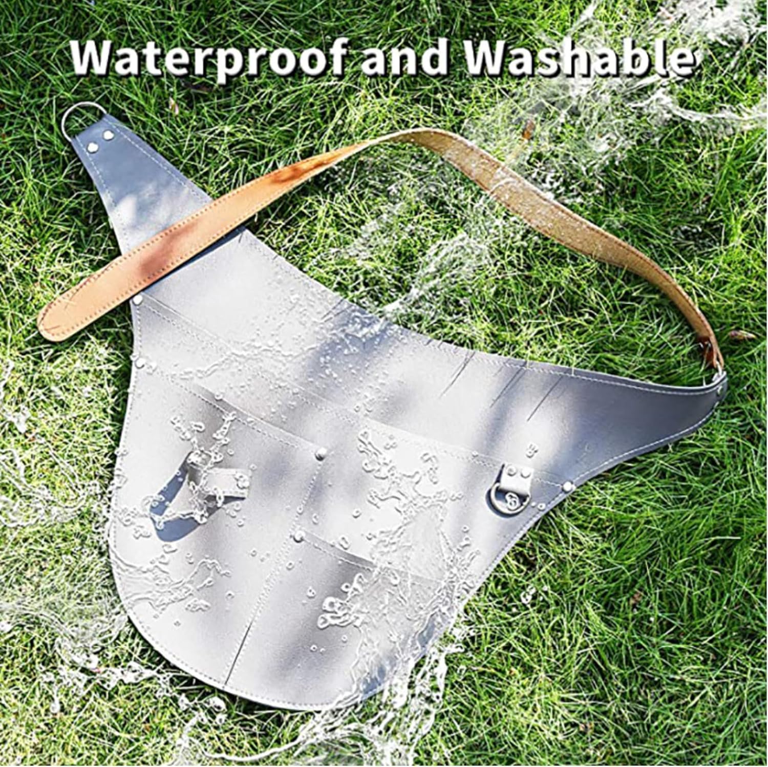 Funda para cinturón de herramientas de jardín, bolsa de herramientas ajustable con bolsillos, regalo de jardinería para jardinero, Negro –