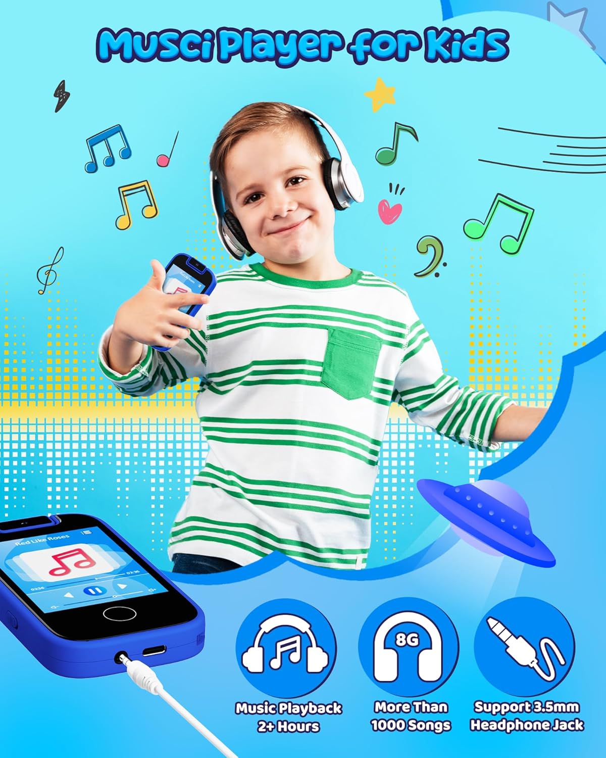 Teléfono inteligente de juguete para niños, regalos de shiningstone y juguetes para niños de 3 a 7 años, teléfono celular falso para niños con