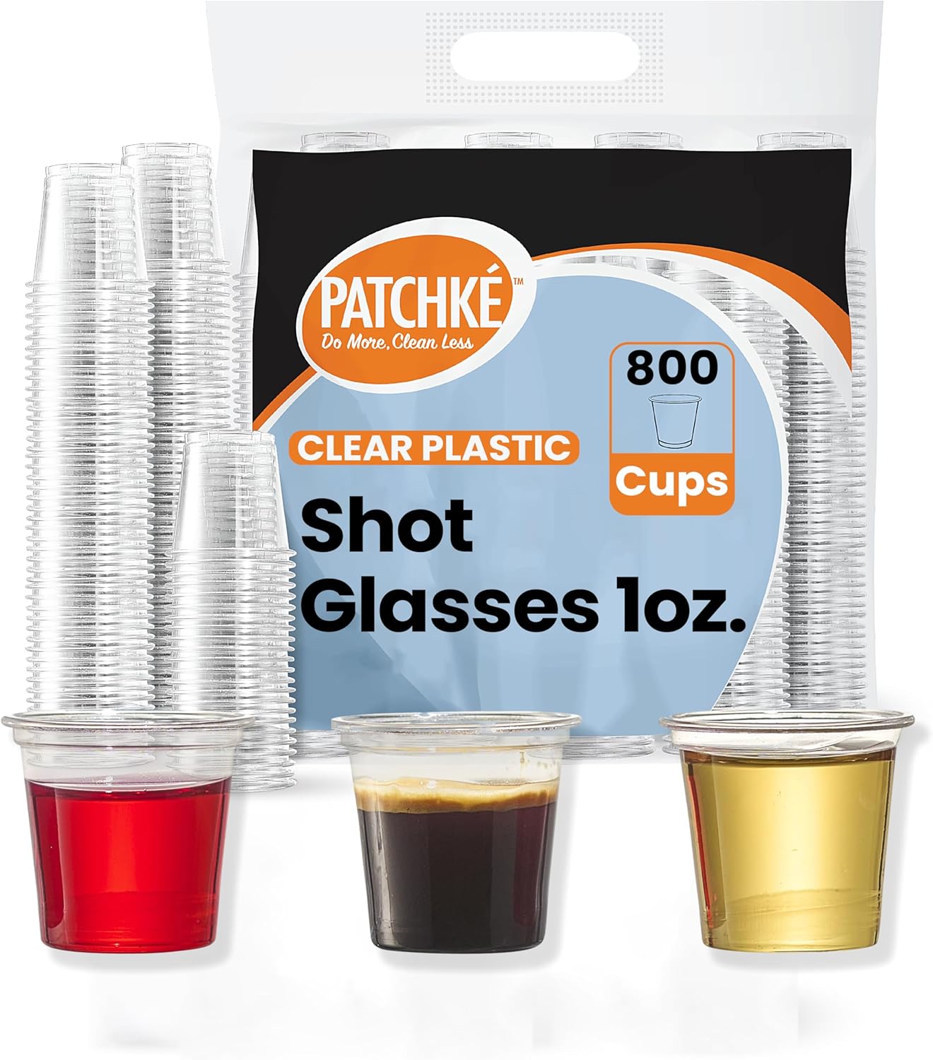 800 Vasos de chupito de 1 onza vasos de plástico transparente para fiestas y eventos (1 onza – 800 tazas – sin tapas)