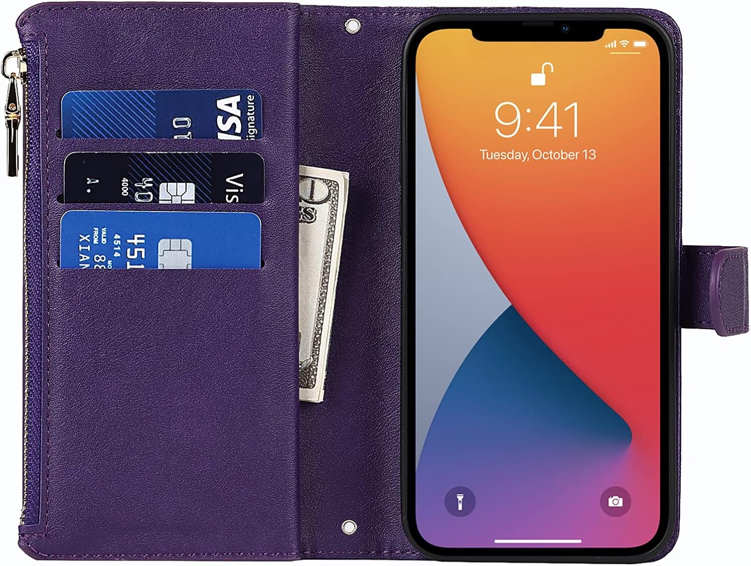 Jaorty Funda para iPhone 12 Pro Max con tarjetero para tarjetas de crédito, iPhone 12 Pro Max, funda cruzada con correa para el hombro, bolsillo con