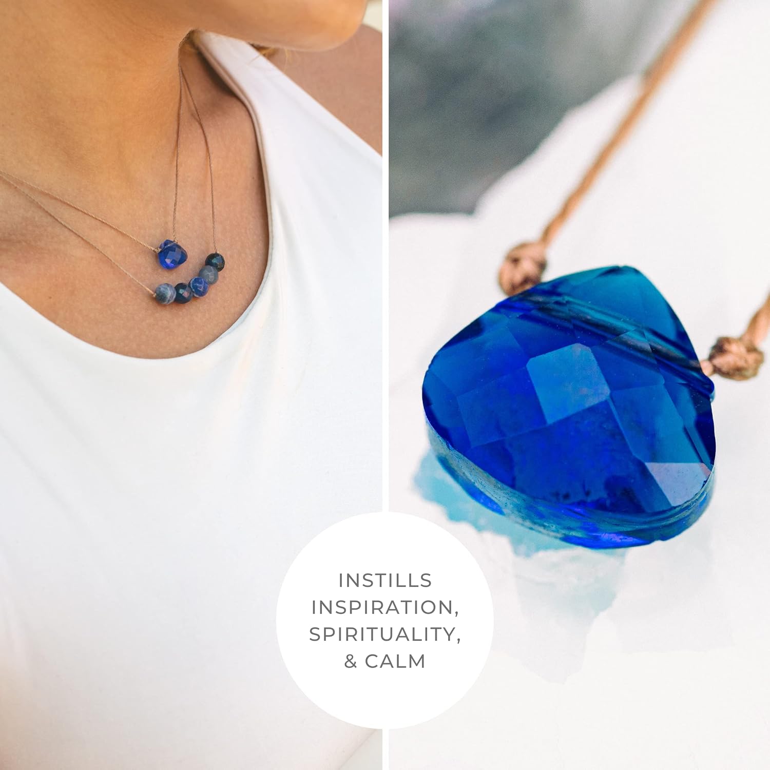SoulKu Soul Shine Handmade Necklace, Empowering Jewelry With Healing Crystal, Inspirational Jewelry For Women, Mom & Sister, 2″ Extender With
