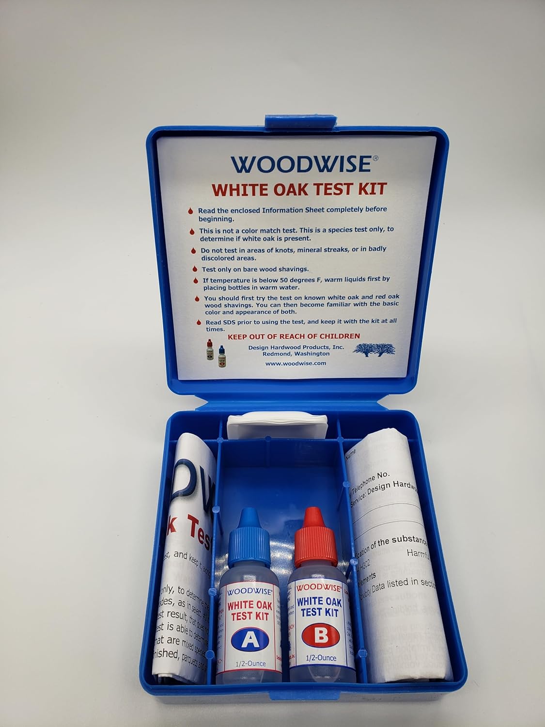 Woodwise Kit de prueba de roble blanco