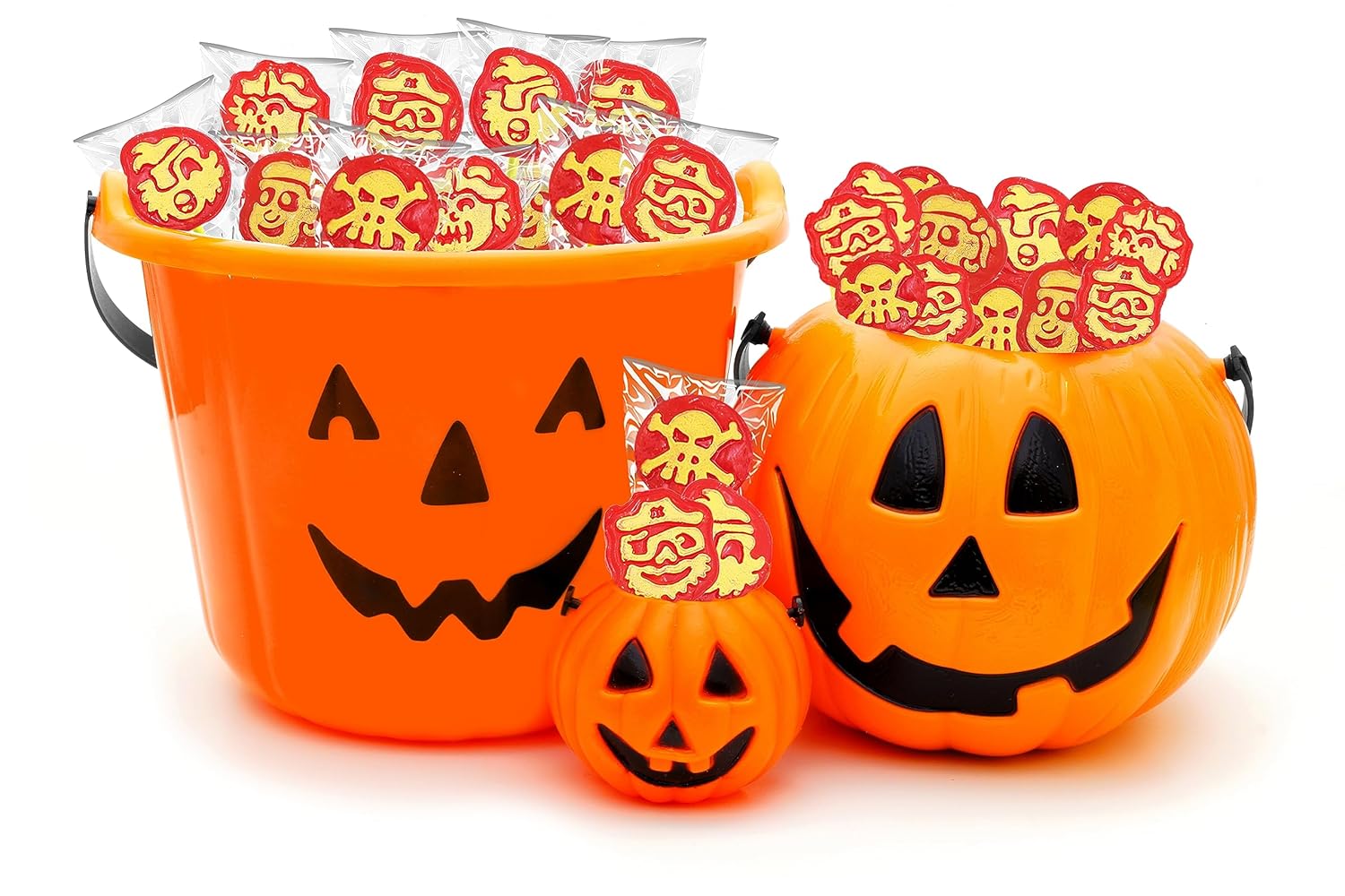 Pirata de Halloween pirata pirata chupones de caramelos, ideal para rellenos de bolsas de fiesta, envueltos individualmente (media libra)