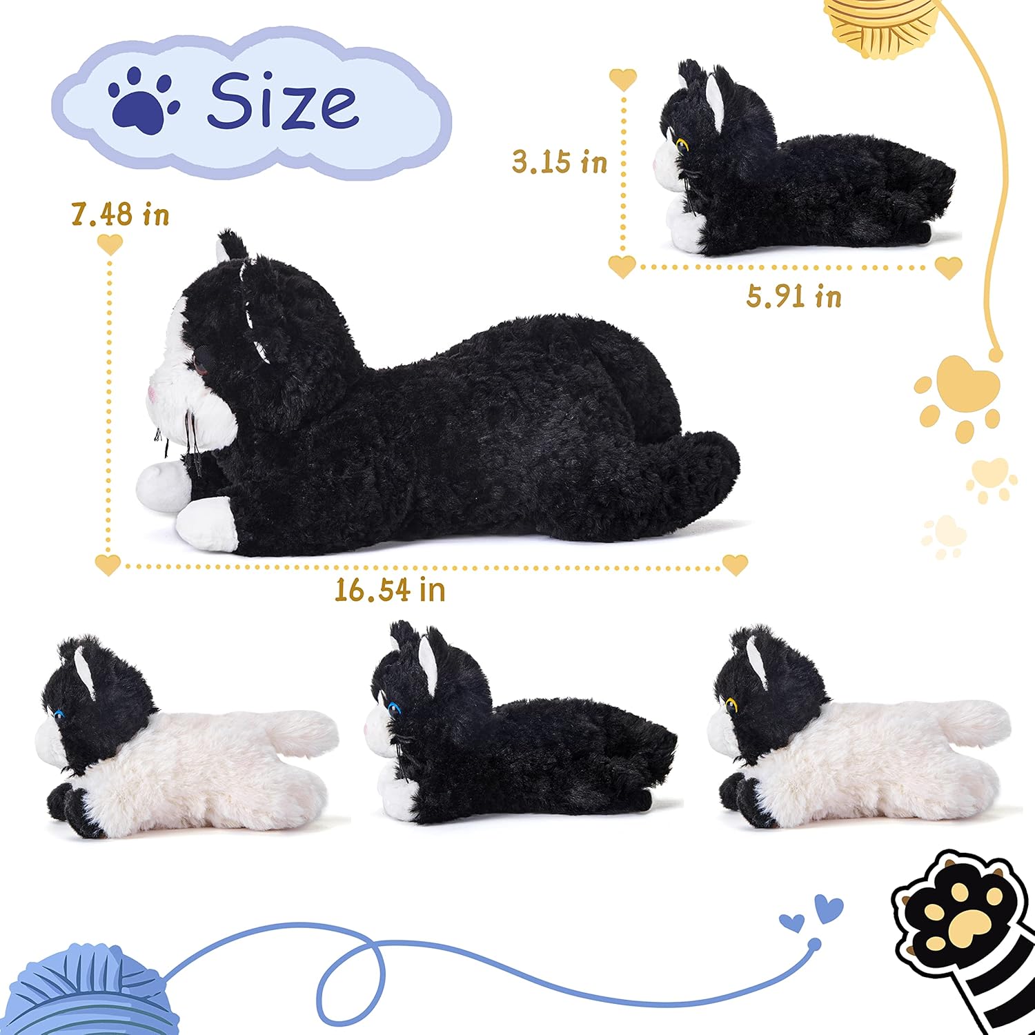 IKASA Juguete de peluche para mamá y bebé, lindo juego familiar de 16 pulgadas, suave, pequeño, esponjoso, juguete abrazable con pequeños bebés y