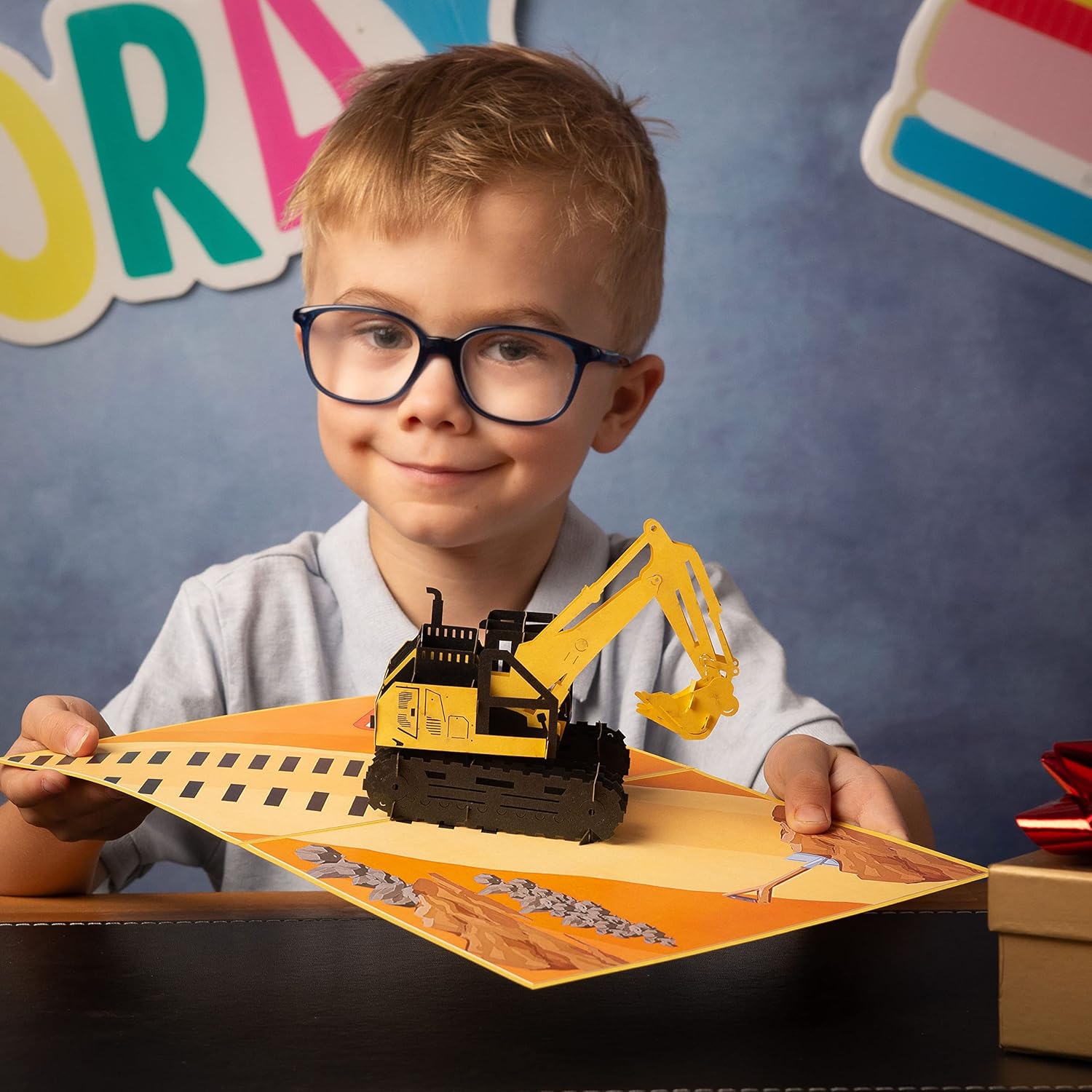 DEVINE – Tarjeta desplegable con sobre (8 x 6 pulgadas), tarjeta de cumpleaños 3D para niños, nietos, tarjetas de felicitación desplegables,